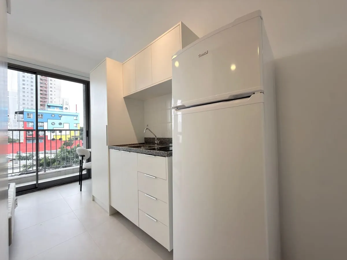 Imagem Apartamento com 1 Quarto para alugar, 25m² - Santo Amaro