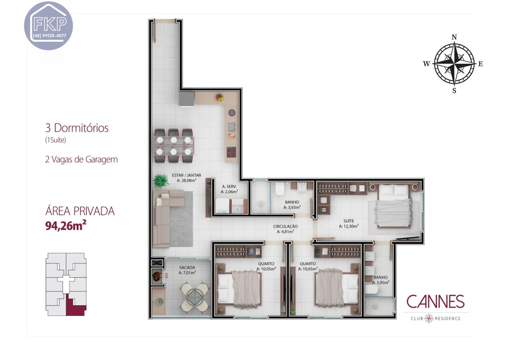 Imagem Apartamento 3 dormitórios!