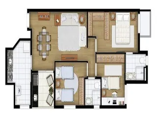 Imagem Cobertura duplex em Santo André, Edifício Saint Felicien Vila Guiomar Santo André