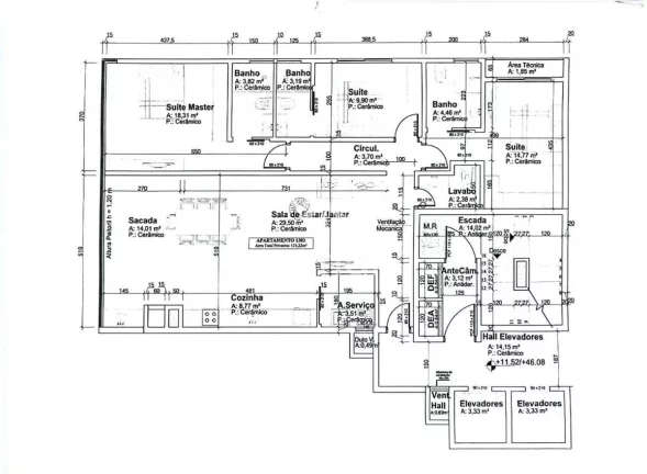 Imagem PLANTA EXCLUSIVA - Apartamento com 3 quartos, Centro - Penha