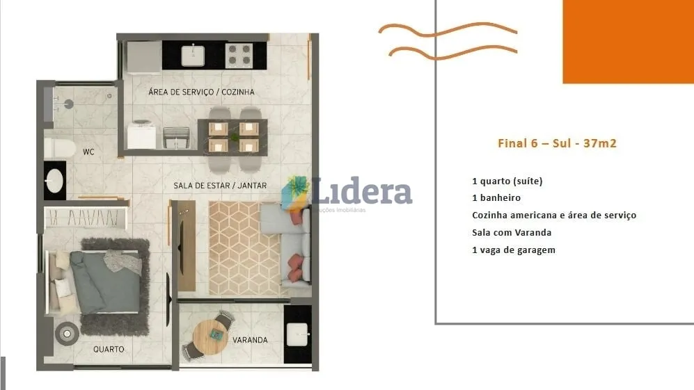 Imagem Apto - 2 Quartos - 1 Suítes - 53m² - Formosa, Cabedelo/PB
