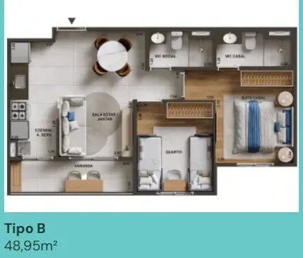 Imagem Apartamento com 3 Quartos à Venda, 81 m² em Meireles - Fortaleza