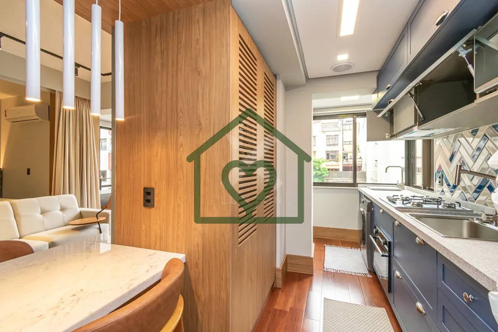 Imagem Apartamento mobiliado e decorado para alugar no bairro Mont Serrat, próximo ao Parcão. Com 45m2, c...