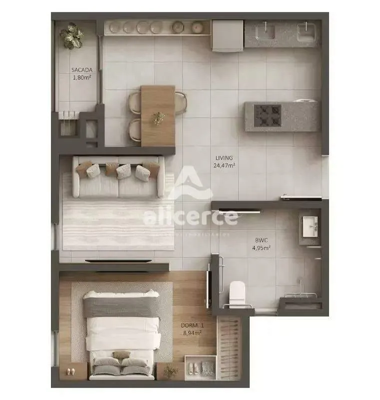 Imagem Viva com mais conforto e praticidade em apartamentos com 02 dormitórios em Biguaçu