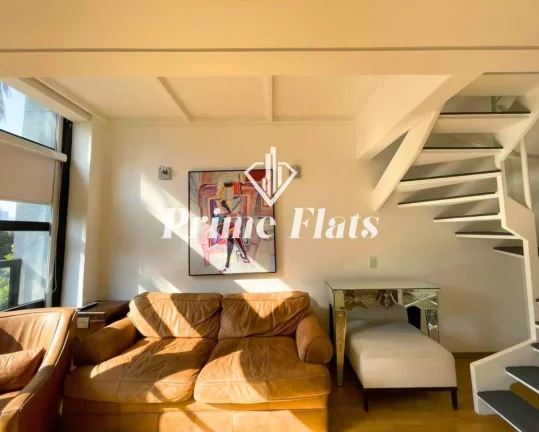 Imagem Flat disponível para locação no Condomínio Edifício Urbano Duplex na Vila Nova Conceição, com 45m², 1 dormitório e 1 vaga de garagem