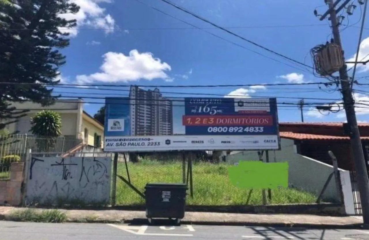 Foto do imóvel Terreno comercial de 432,50m² para venda ou locação em Sorocaba-SP, bairro Jardim Santa Rosália. em JARDIM SANTA ROSÁLIA, SOROCABA - SP