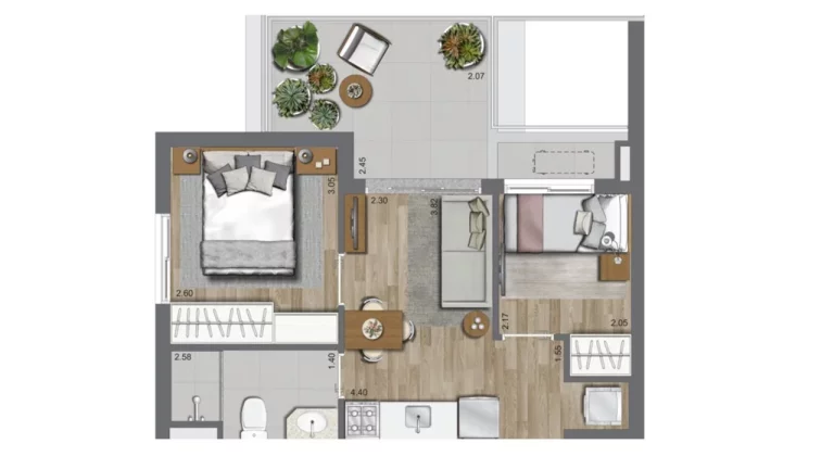 Imagem Apartamento no Campo Belo com varanda, rooftop com piscina a 700 metros do metrô Eucaliptos!