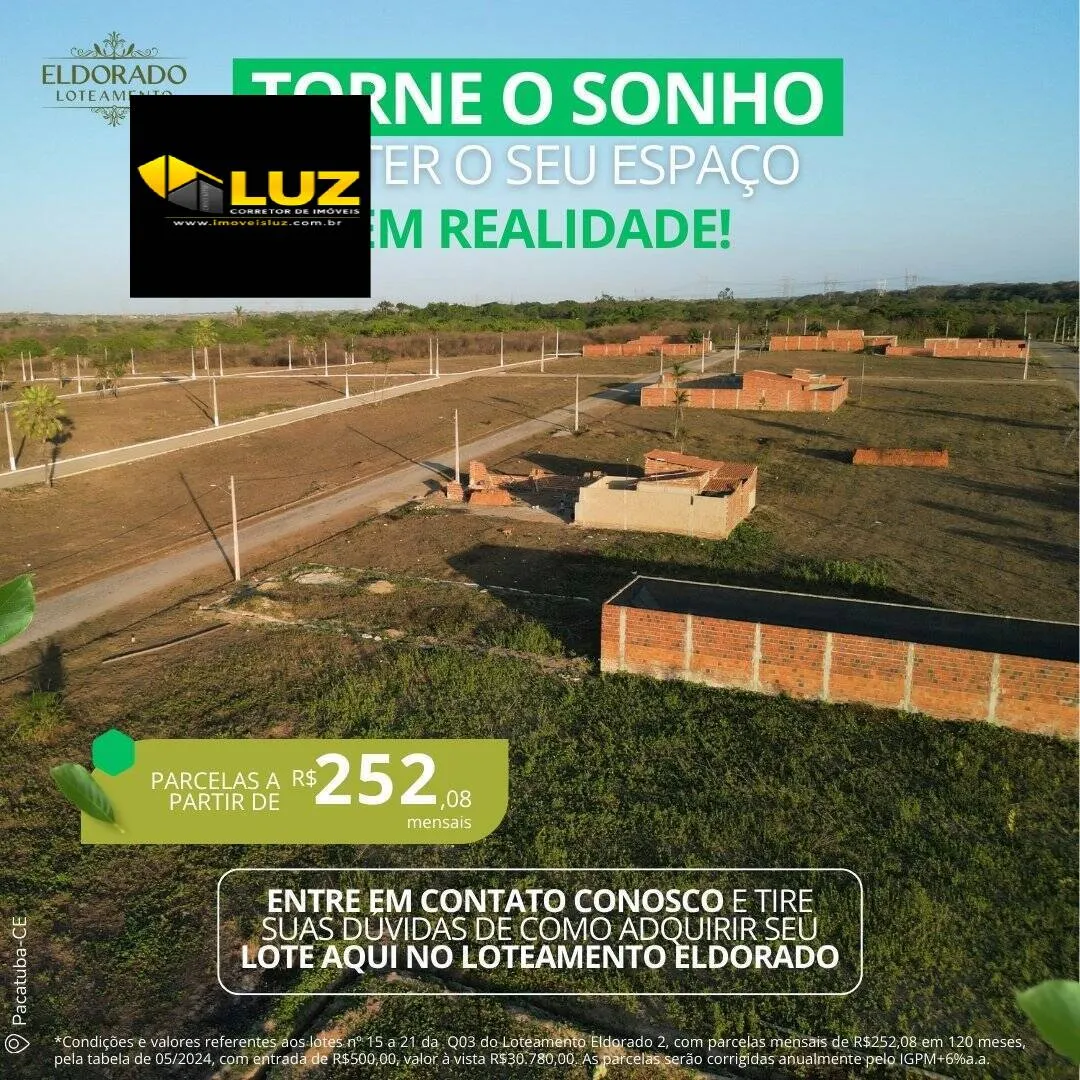 Imagem Realize o sonho do seu Lote Próprio! 
Loteamento Eldorado