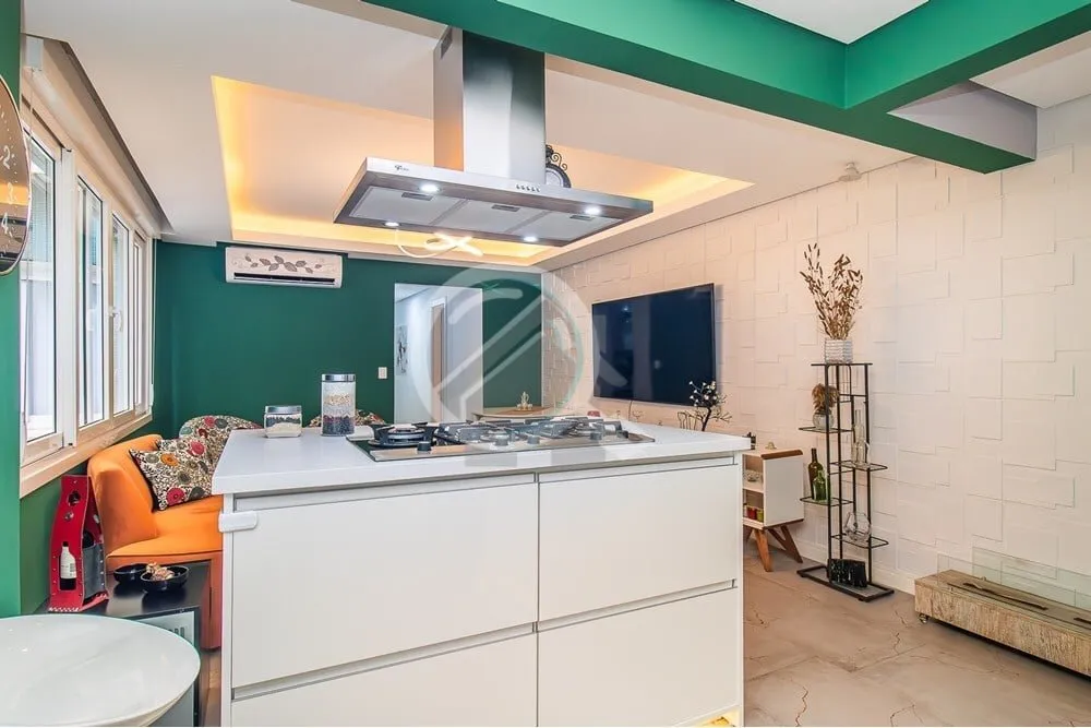 Imagem Apartamento de frente, com 109,78 m² - 3 dormitórios transformado em 2, sendo 1 suíte com closet....