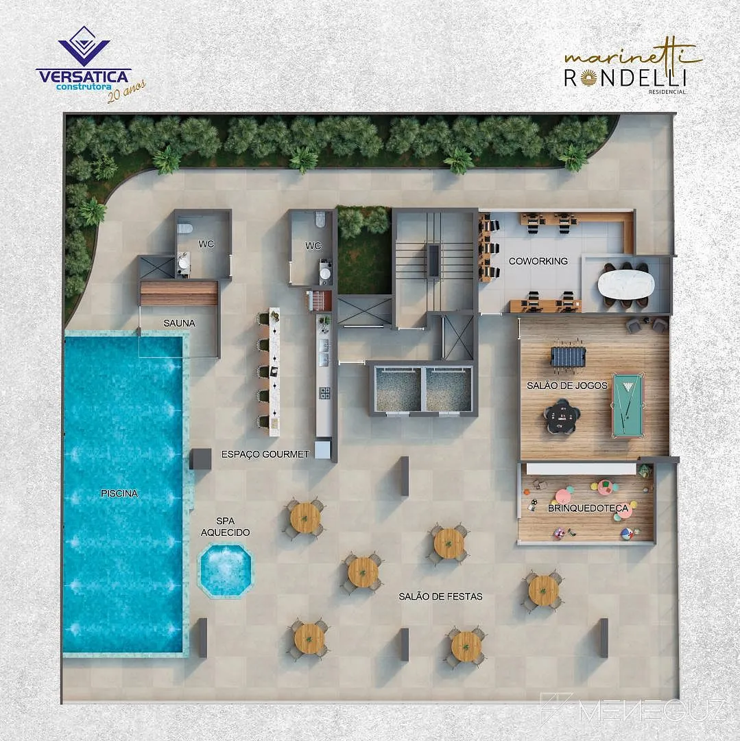 Imagem Marinetti Rondelli - Lançamento na Praia do Morro, com apartamentos a venda de 2 quartos, a uma quadra do mar e lazer completo