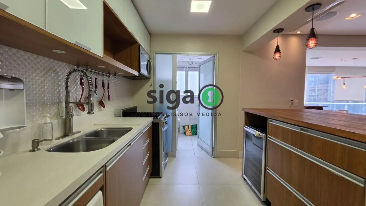 Imagem Brooklin - 105 m² - 2 dormitórios sendo 2 Suítes - Varanda Gourmet - Pronto para Morar