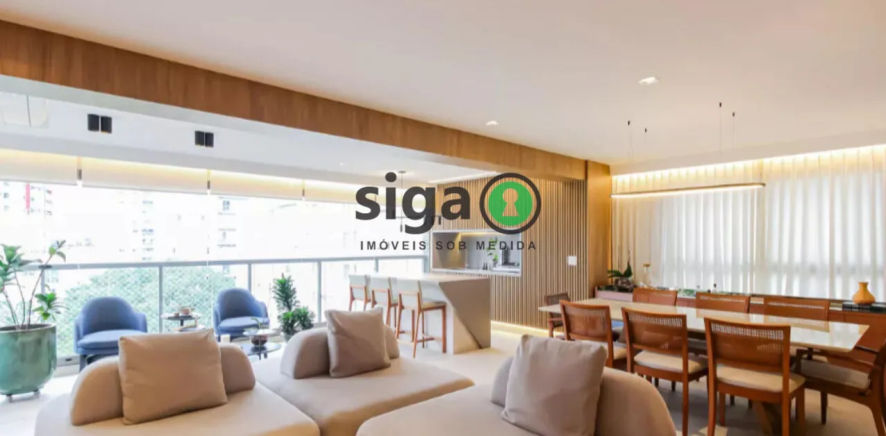 Imagem Apartamento de 141m2 à venda no Brooklin, com 03 suítes e 2 vagas