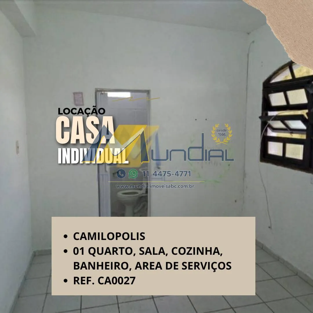 Imagem Alugo Casa Individual em Santo André, Vila Camilópolis