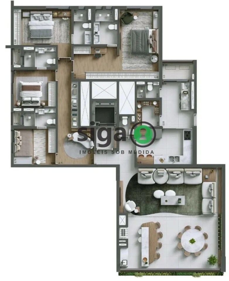 Imagem Apartamento para venda em Moema 04 suítes, São Paulo - SP