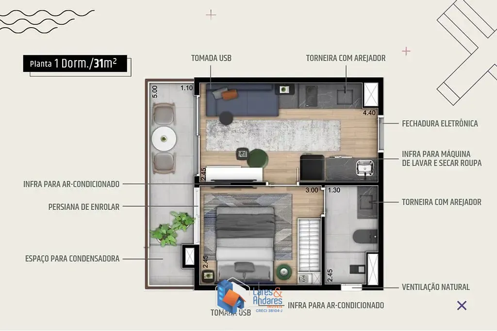 Imagem Apartamento à venda 1 Quarto 1 Suite 31M² Pinheiros São Paulo - SP