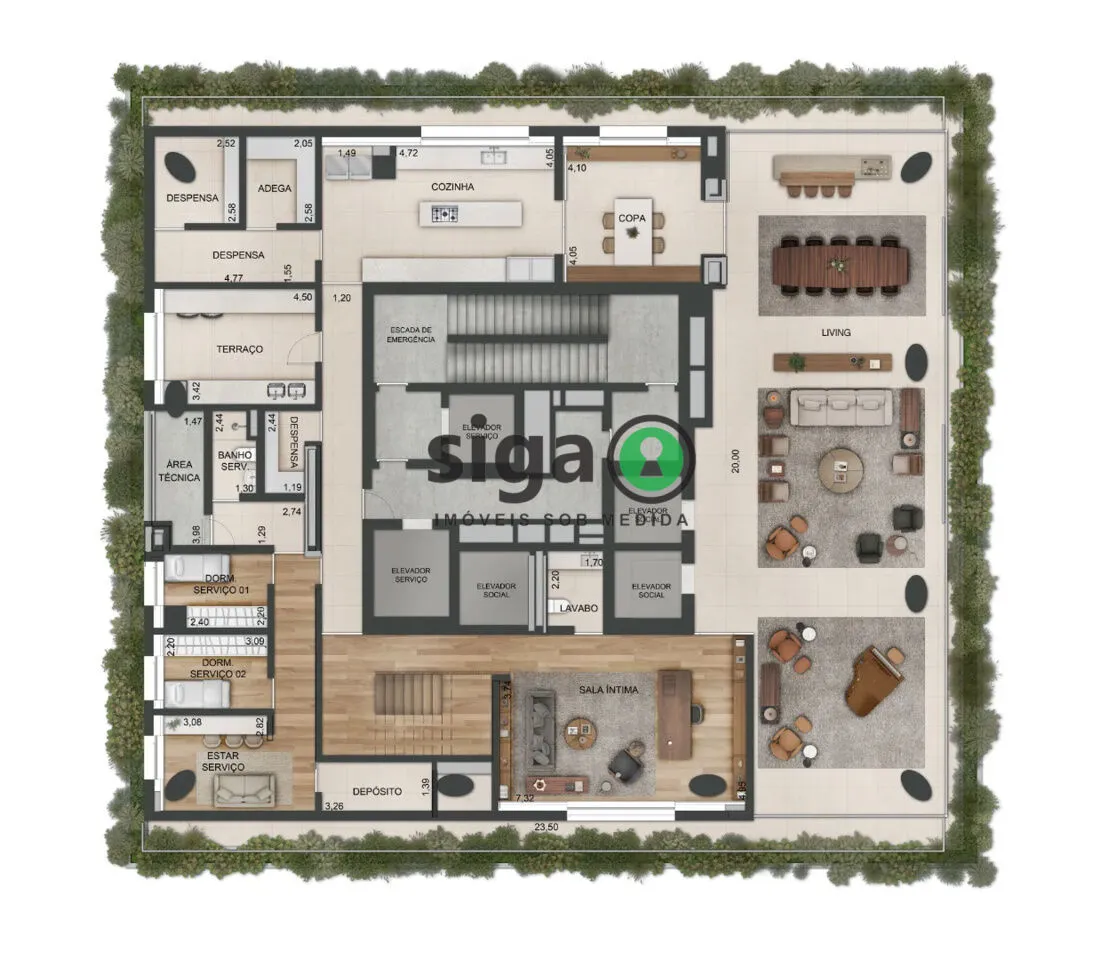 Imagem Apartamento Duplex para venda no Jardins 04 suítes, São Paulo - SP