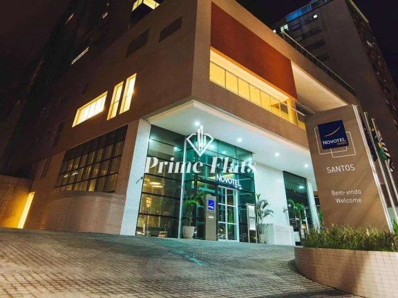 Imagem Flat disponível para venda no Novotel Santos Gonzaga, com 27m², 1 dormitório e 1 vaga