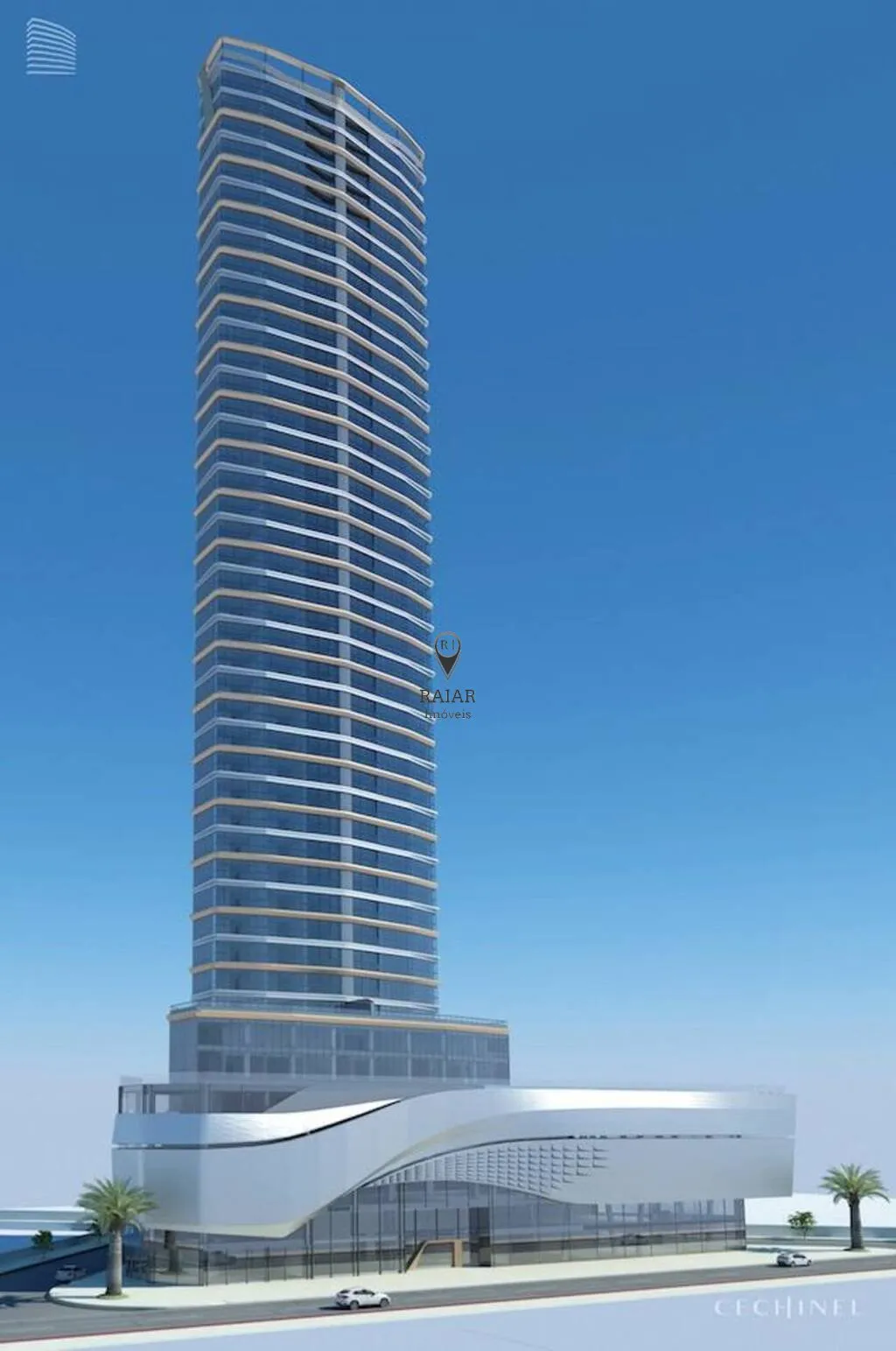Ser elegante e moderno exige atenção e cuidado em cada detalhe. A magnificência na fachada impres... em Atlântica