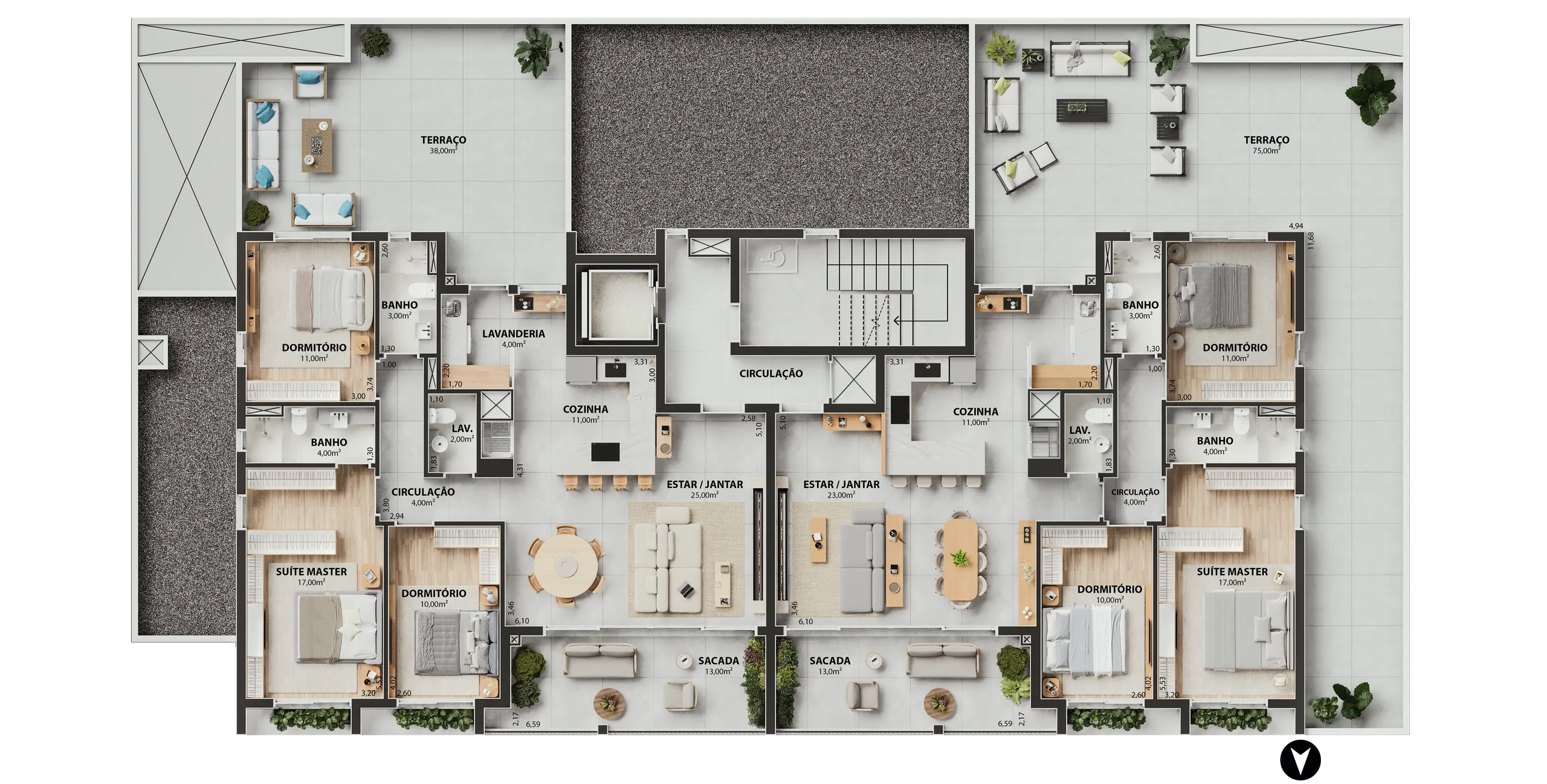 Imagem Apartamento à venda em Caxias do Sul, Exposição, com 3 quartos, 128.93m2