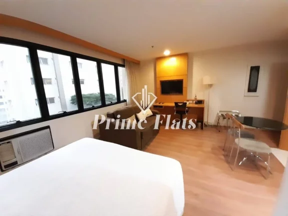 Imagem Flat disponível para locação no Transamérica Executive Jardins, com 28m², 1 dormitório e 1 vaga