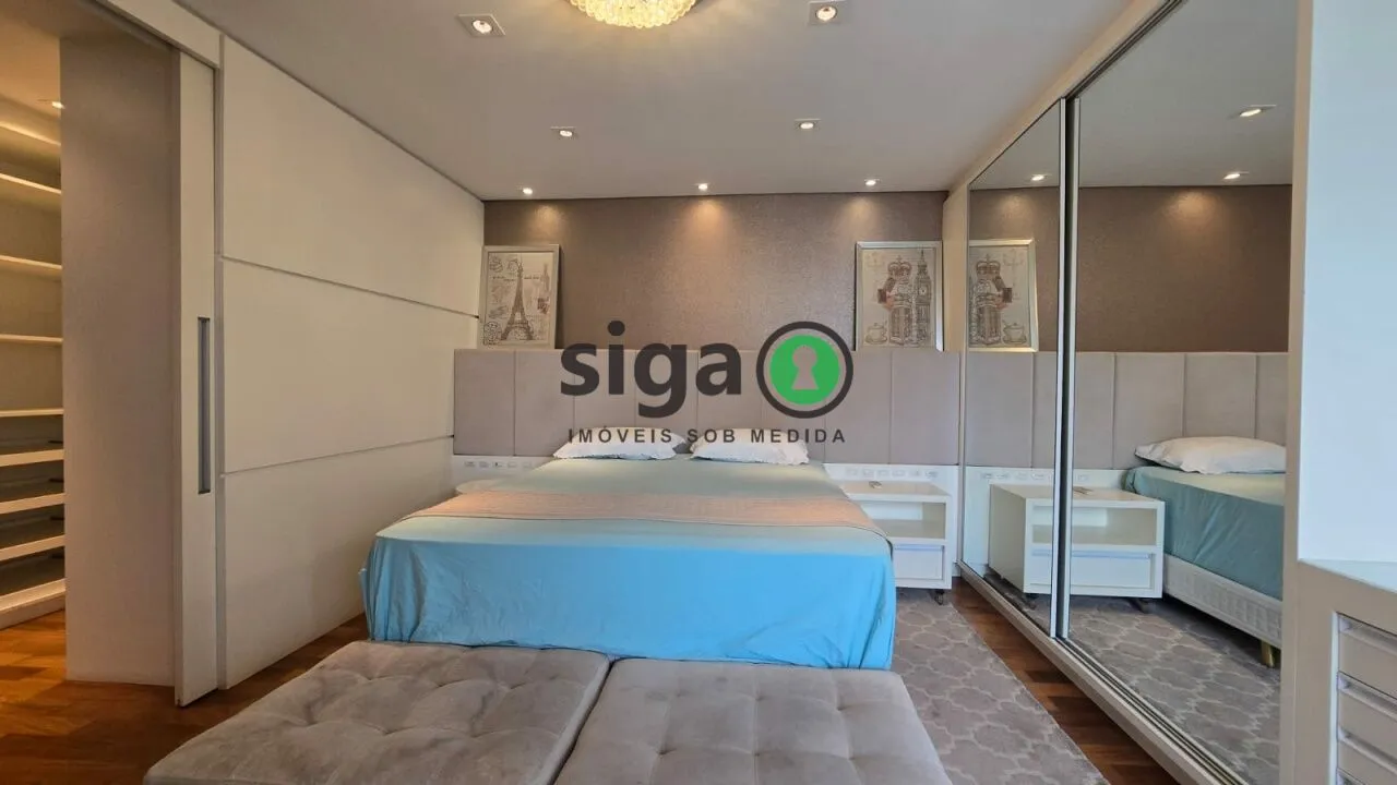 Imagem Brooklin - 198 m² - Andar Alto - 3 Suítes - Varanda Gourmet - Quadra de Tênis