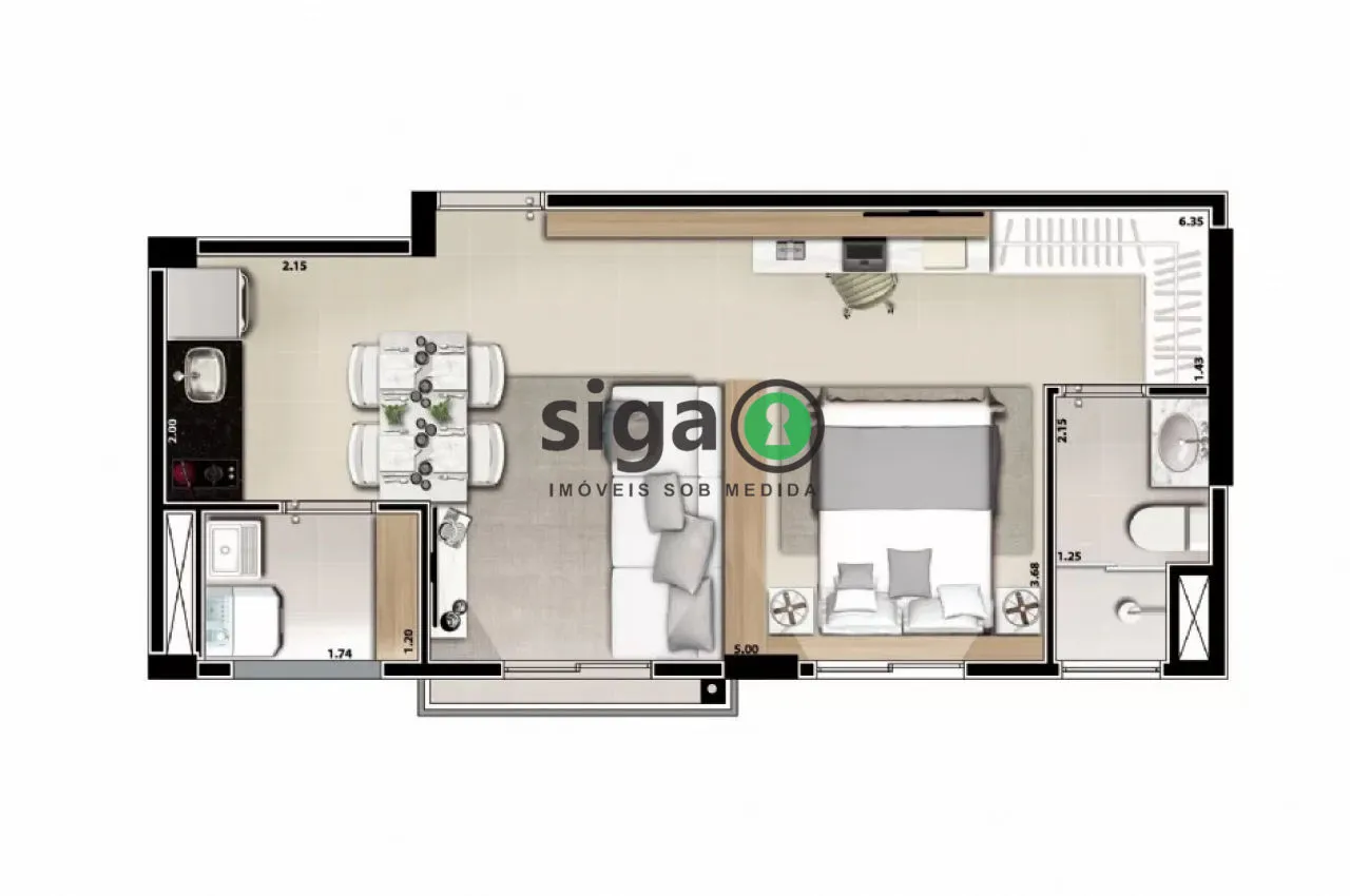 Imagem Apartamento à venda 35,21m², 1 vaga+dep+varanda NOVO Aclimação-Vila Mariana- SP