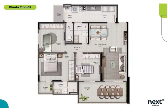Imagem APARTAMENTOS 3 QUARTOS NO ALPHAVILLE JACUHY
