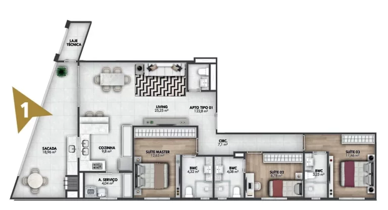 Imagem Gold Coast - Apartamento à venda no bairro Centro - Itajaí/SC