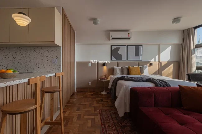 Imagem Apartamento à venda no Centro de SP: 1 quarto, 1 sala, 1 banheiro, 37m² de área. Venha conferir!