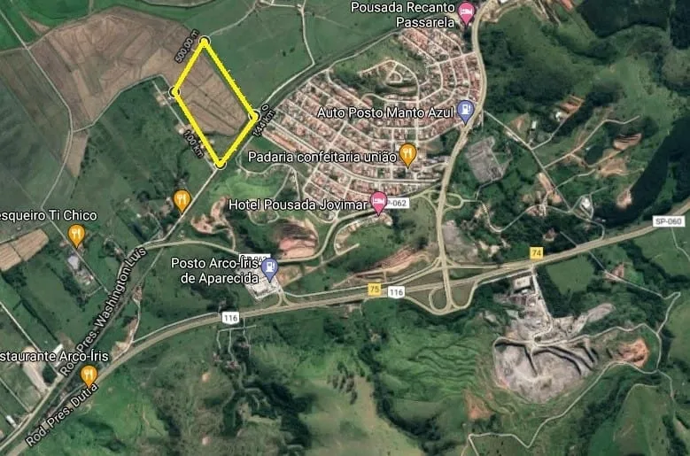 Imagem Terreno à venda 96.800,00M², Itaguaçú, Aparecida - SP
