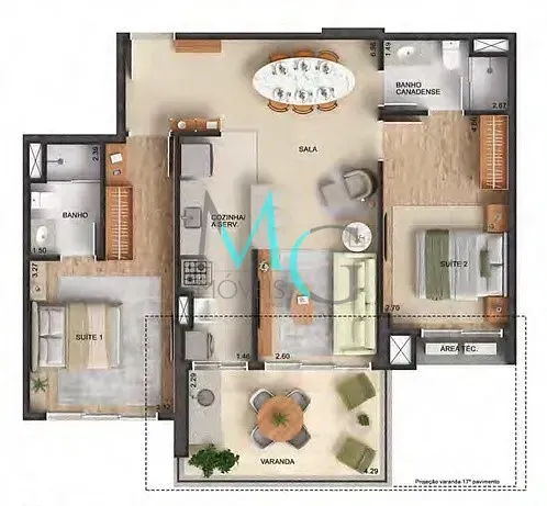 Imagem Apartamento à venda 2 Quartos 2 Suites 2 Vagas 93.61M² Barra da Tijuca Rio de Janeiro - RJ | Ilha Pura Astra - Fase 1