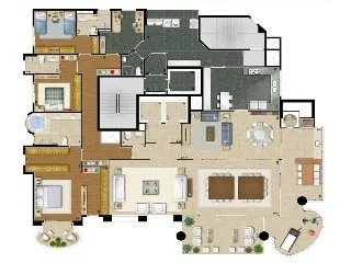 Imagem Apartamento de luxo à venda: 4 quartos, 4 suítes, 2 salas, 5 banheiros e 335m² na Vila Regente Feijó, São Paulo-SP - Condomínio Edifício Bauhaus Anália Franco.