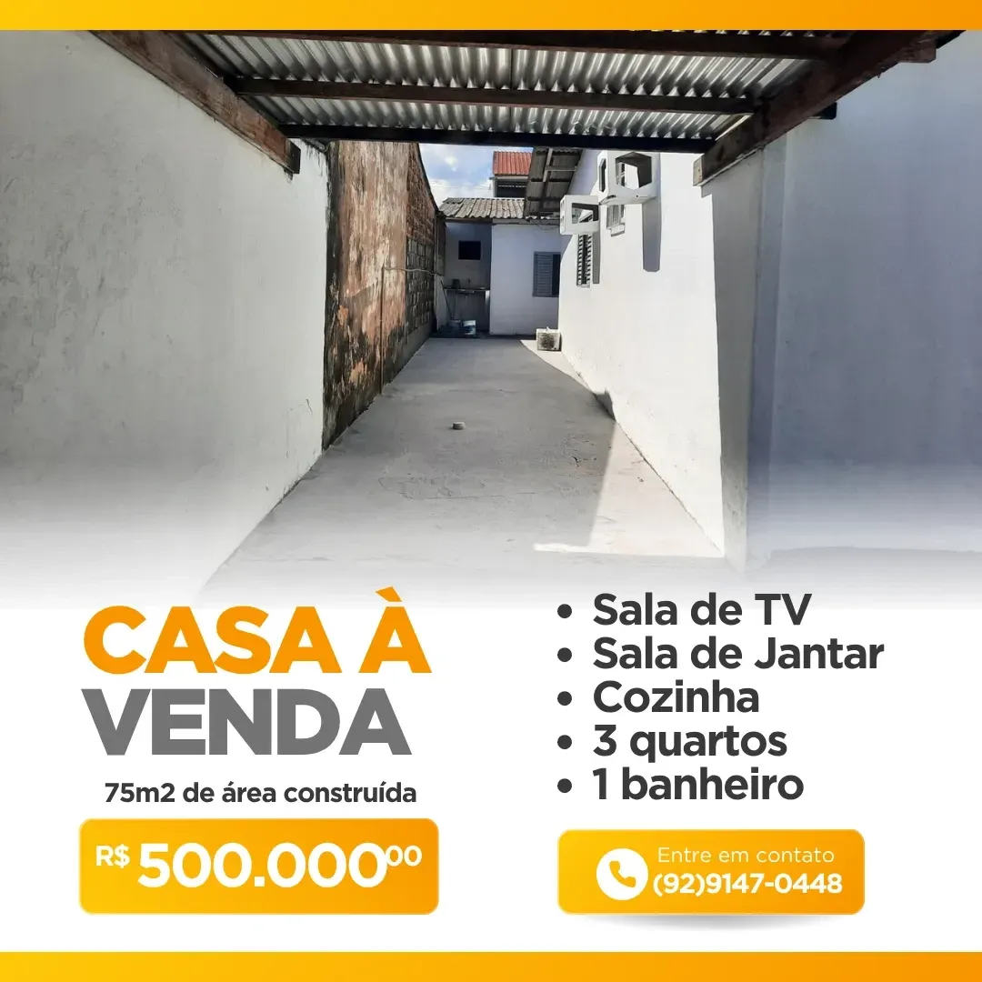 Imagem Casa com 3 Quartos à Venda, 75 m² em Alvorada - Manaus