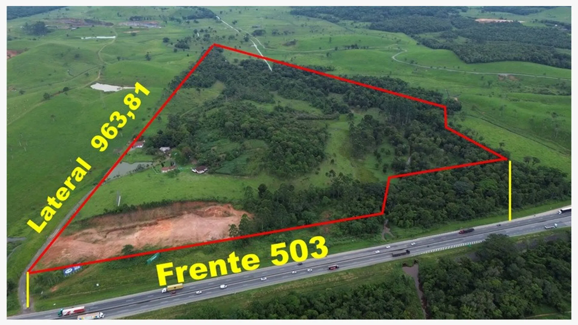 Imagem Area em Araquari de frente BR 101