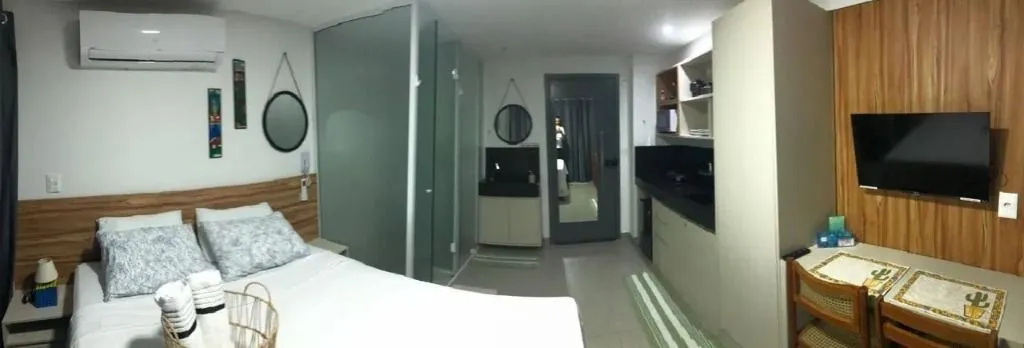 Imagem Flat moderno no Jardim Oceania com jacuzzi privativa, totalmente mobiliado, lazer na cobertura e localização privilegiada em João Pessoa.