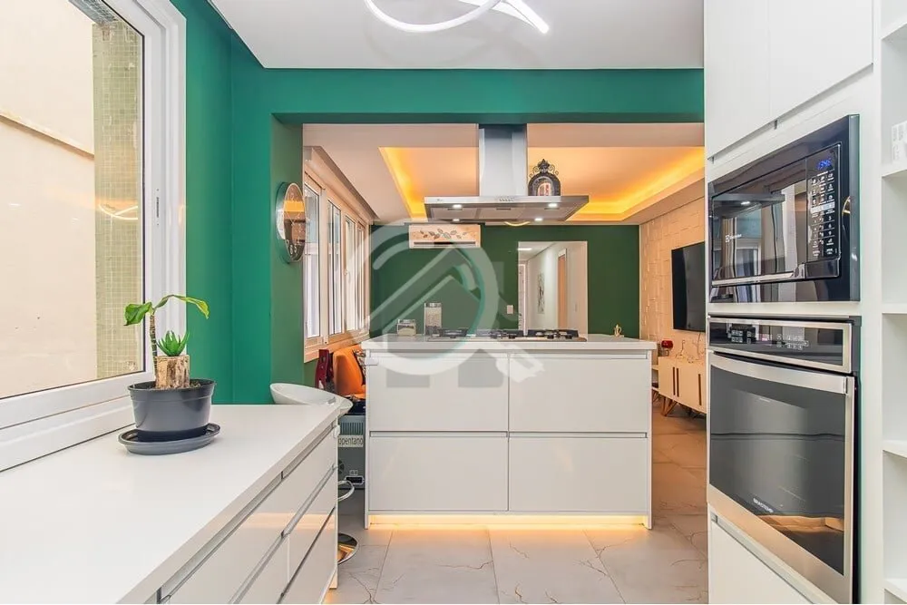 Imagem Apartamento de frente, com 109,78 m² - 3 dormitórios transformado em 2, sendo 1 suíte com closet....