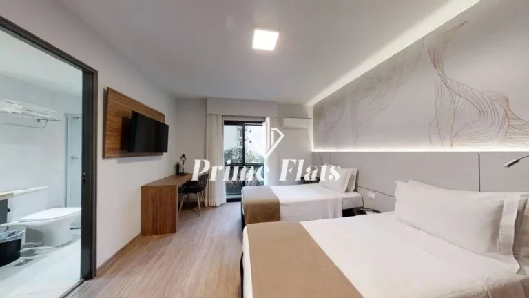 Foto do imóvel Flat disponível para venda no Hotel Intercity Interative Jardins, com 23m², 1 dormitório e 1 vaga em Rua José Maria Lisboa