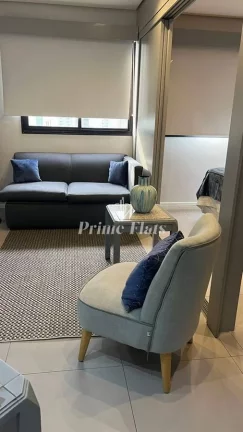 Imagem Flat disponível para locação no Hotel Hampton Park, com 33m², 1 dormitório e 1 vaga de garagem