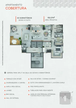 Imagem Apartamento com 3 Quartos à Venda, 78 m²em São Cristóvão - Criciúma