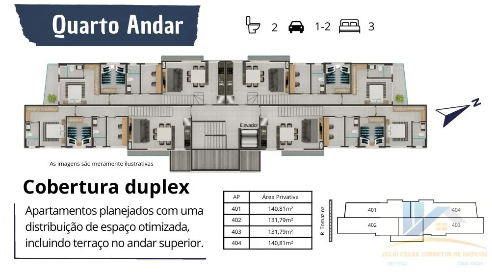 Imagem Cobertura Duplex para Venda em São José dos Pinhais, Bom Jesus, 3 dormitórios, 1 suíte, 2 banheiros, 1 vaga