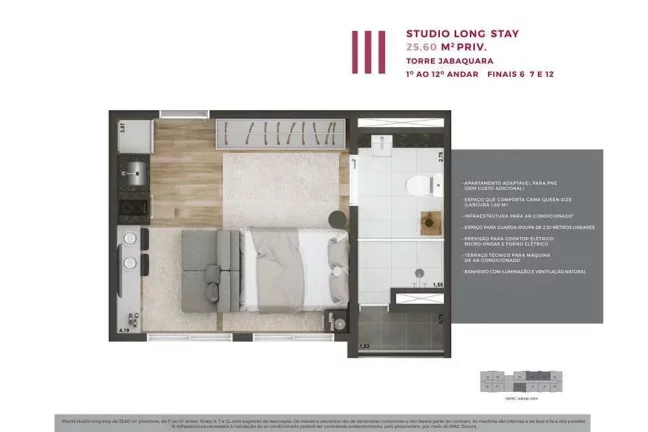 Imagem Studio SJJ 2462 Apto 601721027-11 1 dormitório 26m² São Judas São Paulo Avenida Jabaquara