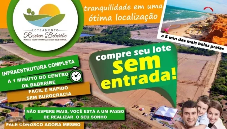 Imagem Terreno no Ceara na Praia das Fontes em Beberibe CE