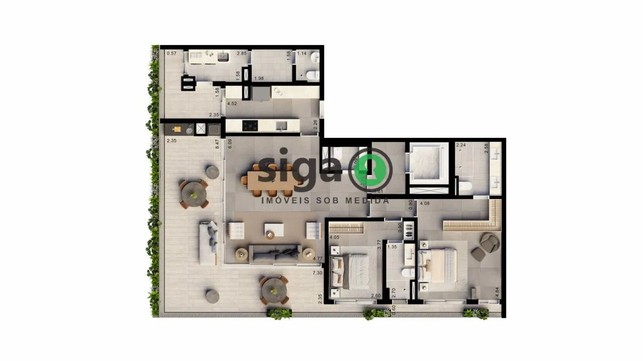 Imagem Apartamento à venta Alto de Pinheiros 2suítes-2vagas- Beach Tenis