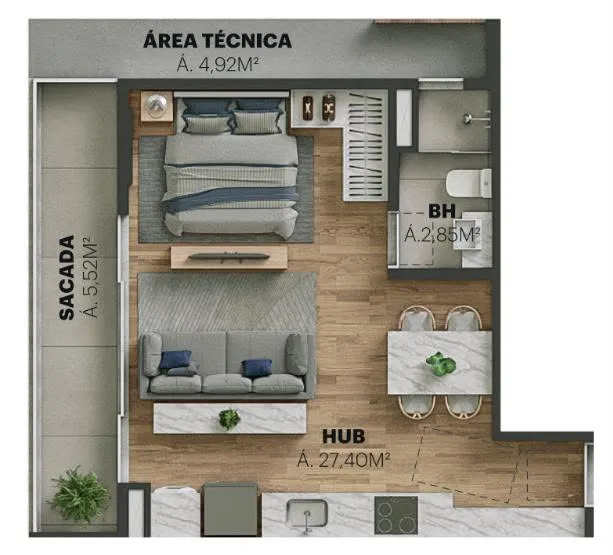 Imagem Flat à venda com 31m2 por R$ 698.000,00