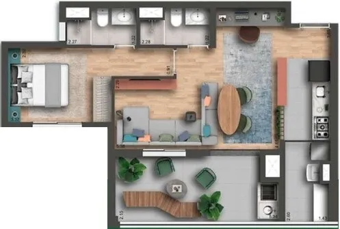 Imagem O Smart Home traz toda a qualidade com o melhor custo-benefício da Nova Klabin. Um condomínio de a...