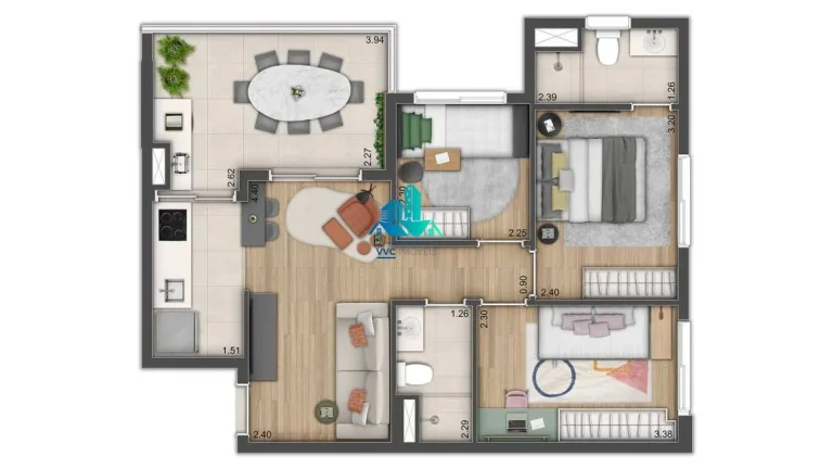 Imagem Apartamento à venda, no Belenzinho, com 2 quartos,1vaga