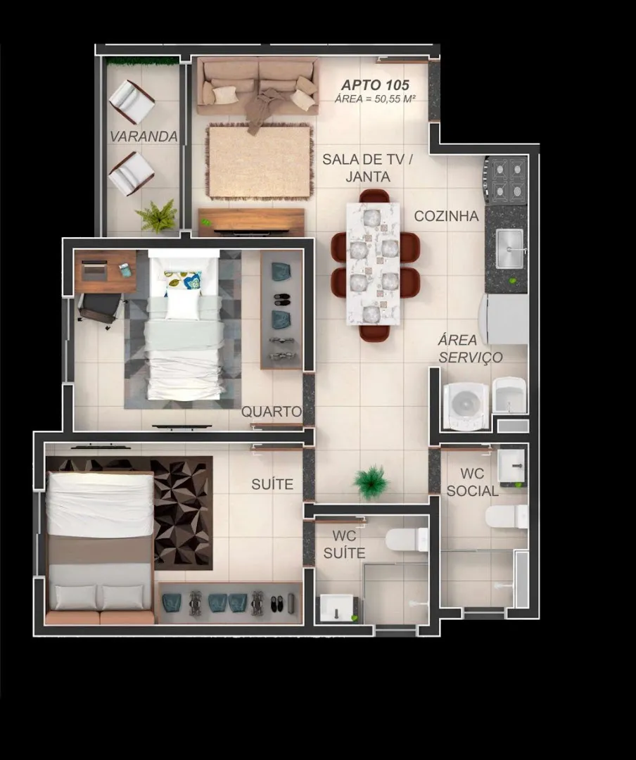 Imagem Loft moderno de 22 m² no Aeroclube, com lazer completo e fácil acesso às praias. Conforto, praticidade e ótima localização.