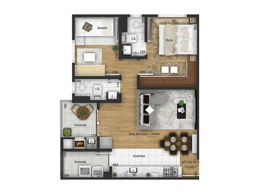 Imagem Apartamento à venda em Curitiba-PR, Tingui: 2 quartos, 1 suíte, 2 banheiros, 1 vaga de garagem, 56,98 m² de área. Venha conferir!