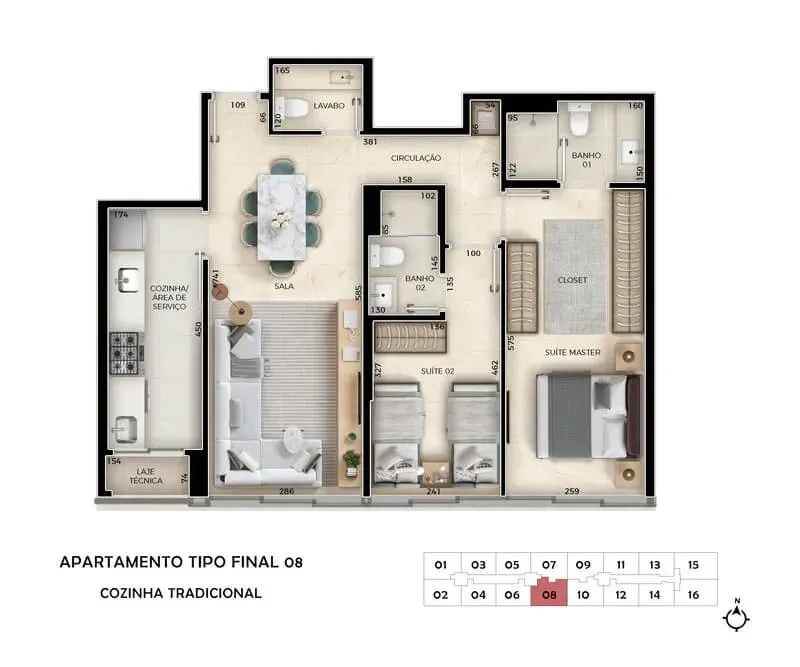 Imagem Apartamento com 2 Quartos à Venda, 62 m² em Setor Noroeste - Brasília