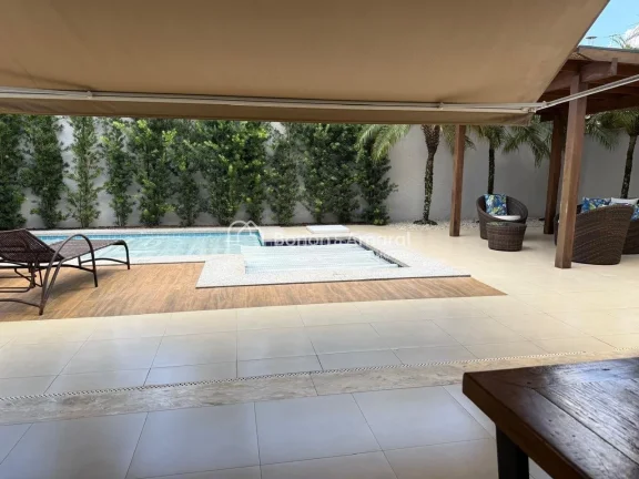 Imagem Casa à venda no Condomínio Athenas, em Paulínia, com design moderno, o imóvel apresenta um conce...
